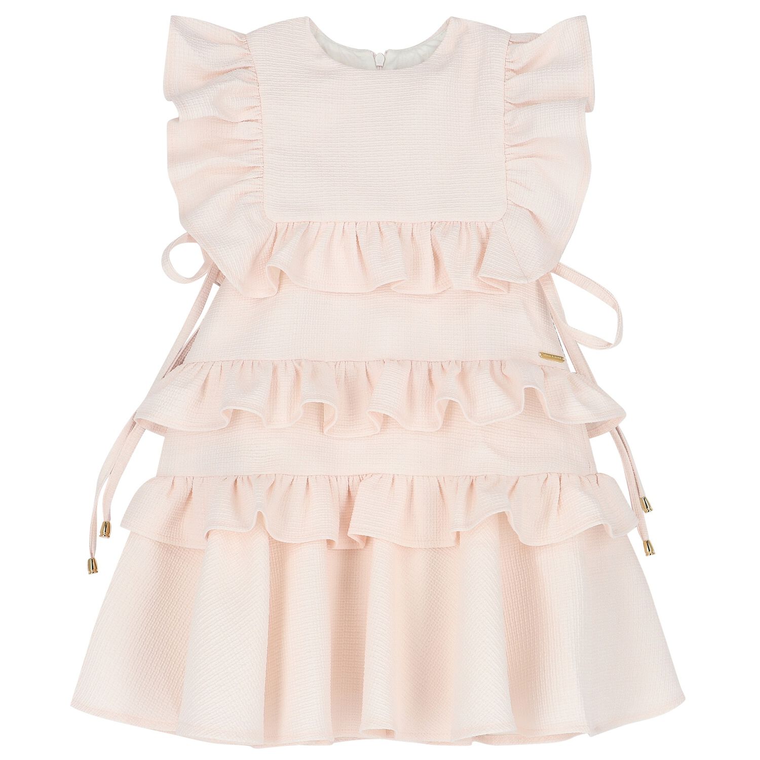 Girls Pink Ruffled Dress, 1, hi-res image number null